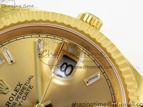 Best AAA Replica Sites Bezel ARF 228238 Crystal Diamonds Bracelet DayDate WrinkleFree 40 YG President VR 1550 on Steel 904L 0123